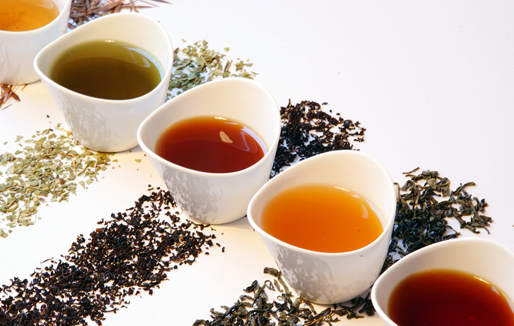 L-theanine in black tea, white tea, green tea