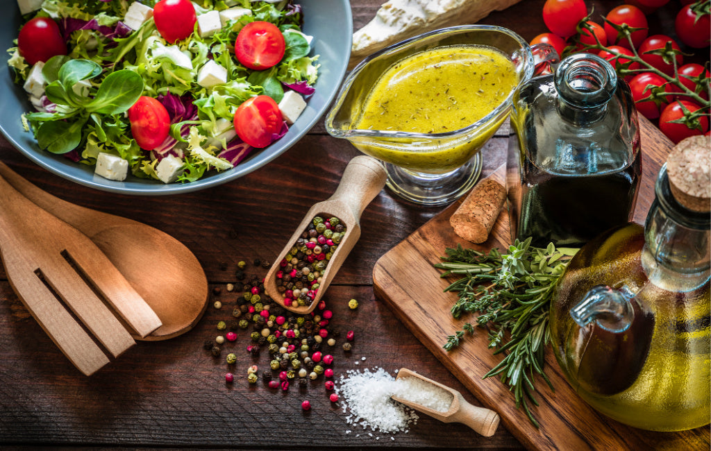 salad with herbed vinaigrette