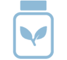 bottle with leaf icon