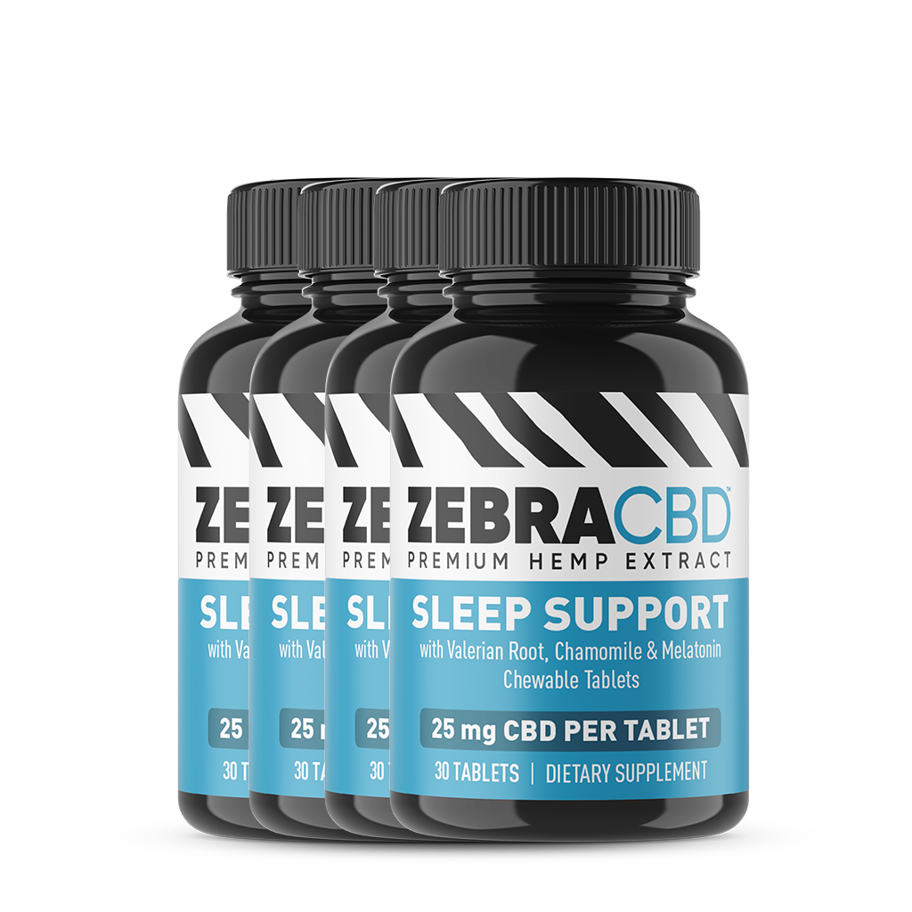 CBD Sleep Support Tablets With Melatonin - Zebra CBD