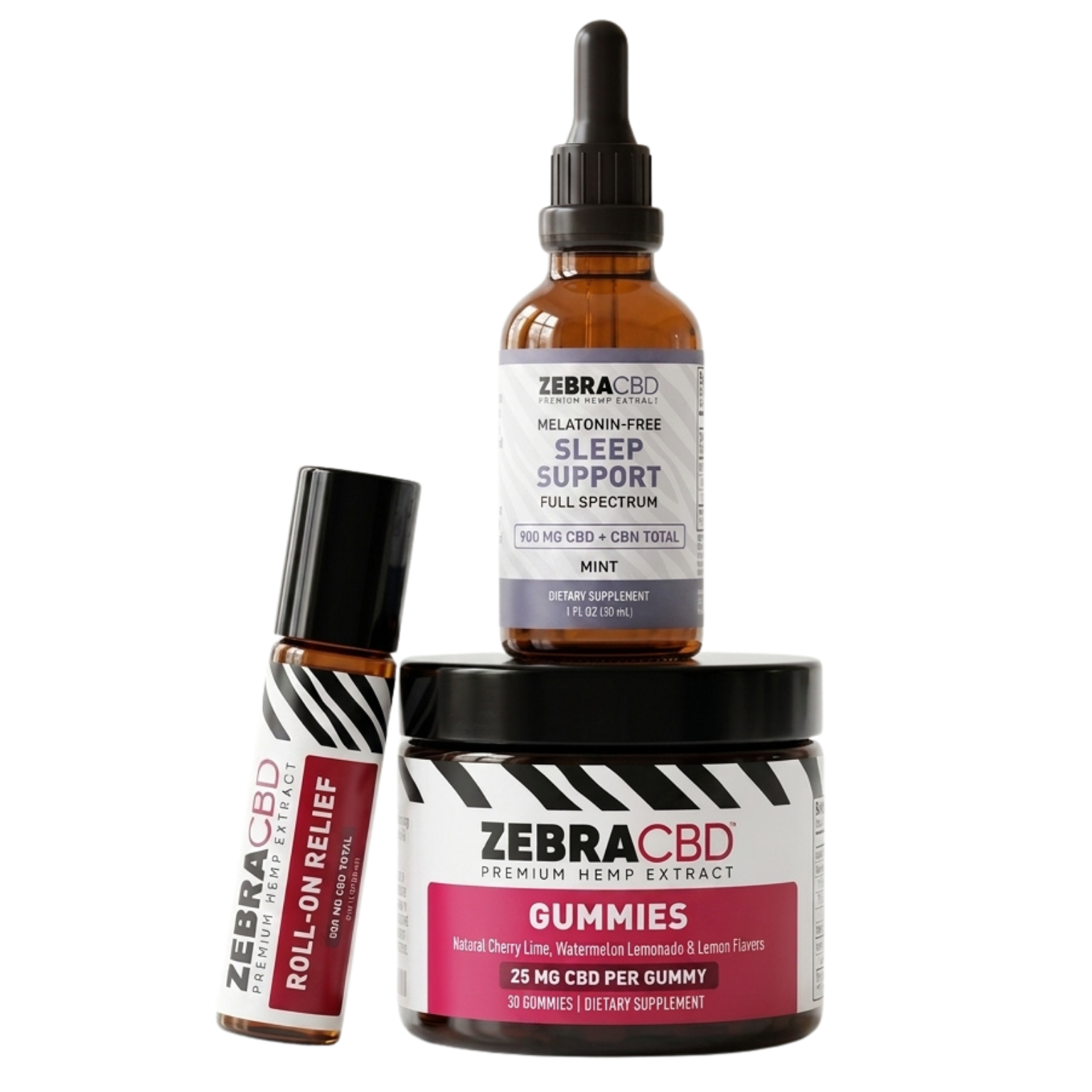 CBD Travel Bundle — Sleep Oil, Gummies & Roll-On