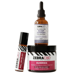 CBD Travel Bundle - Gummies, Oil & Topicals | Zebra CBD