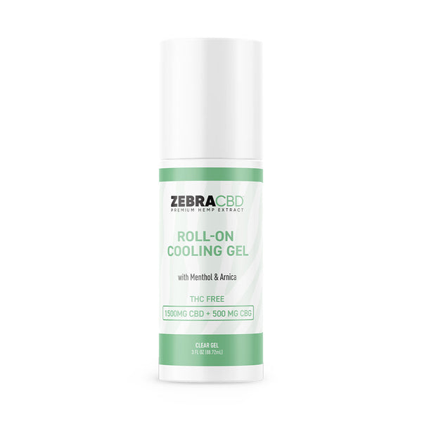 CBD Cooling Roll-On Gel for Muscles & Joints | Zebra CBD