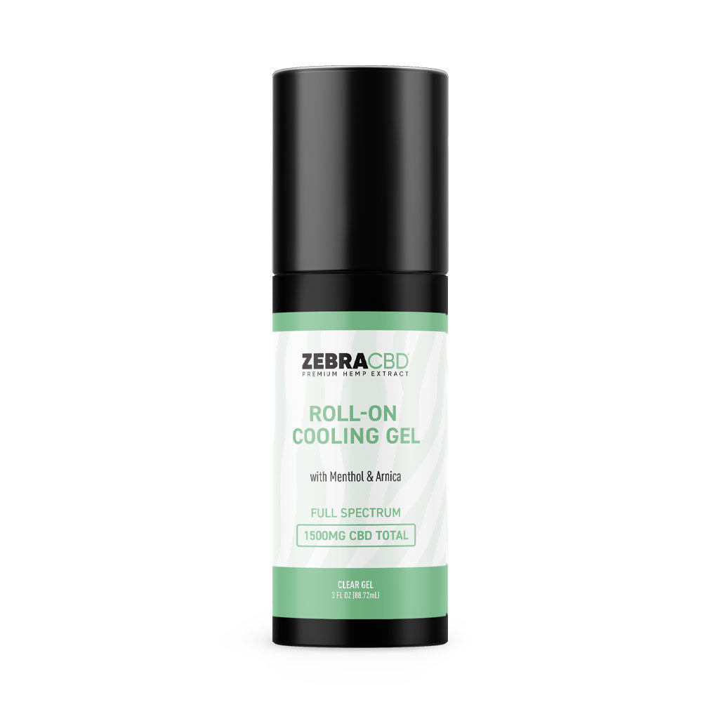 CBD 3oz Roll On Cooling Gel - Zebra CBD