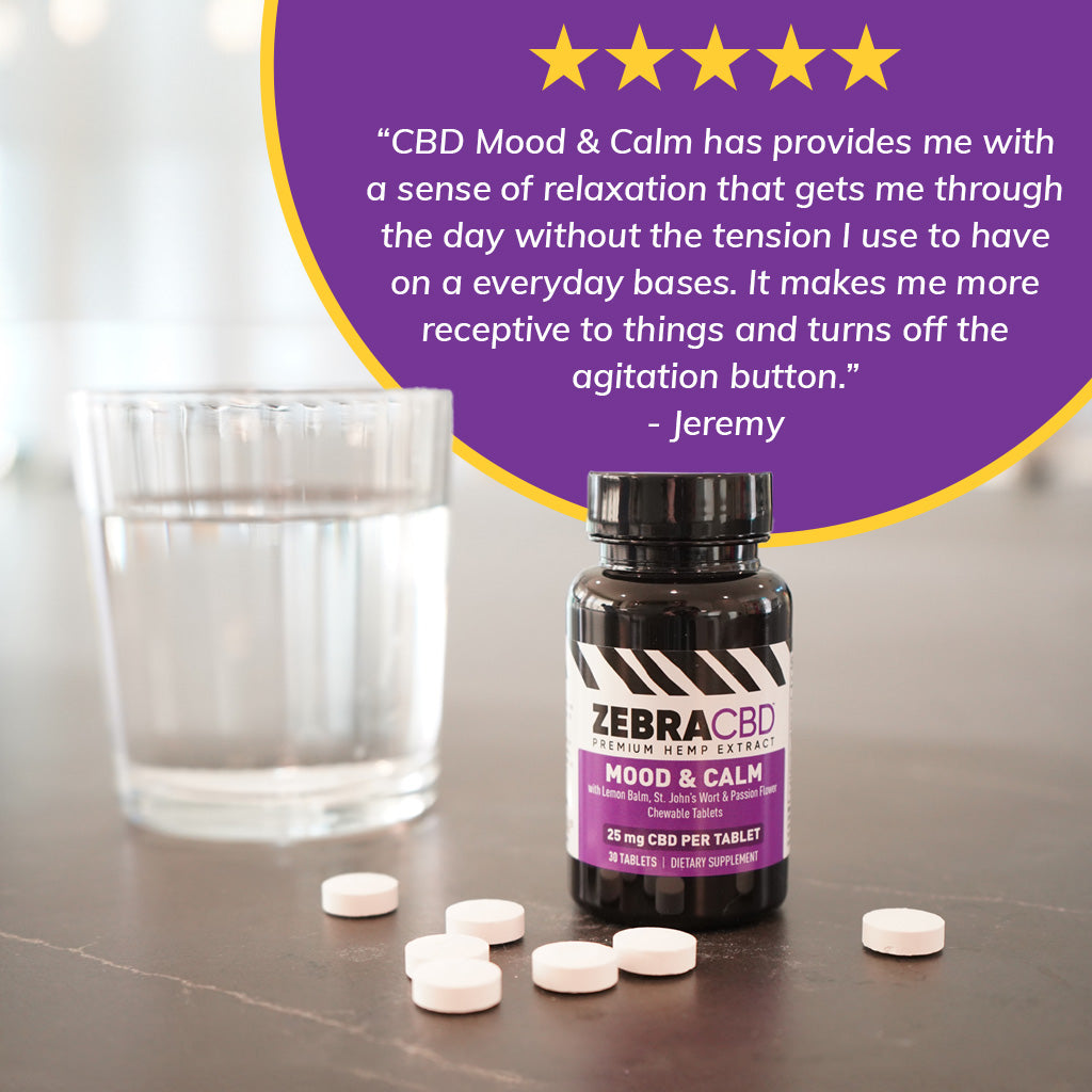 CBD Mood & Calm Tablets - Zebra CBD