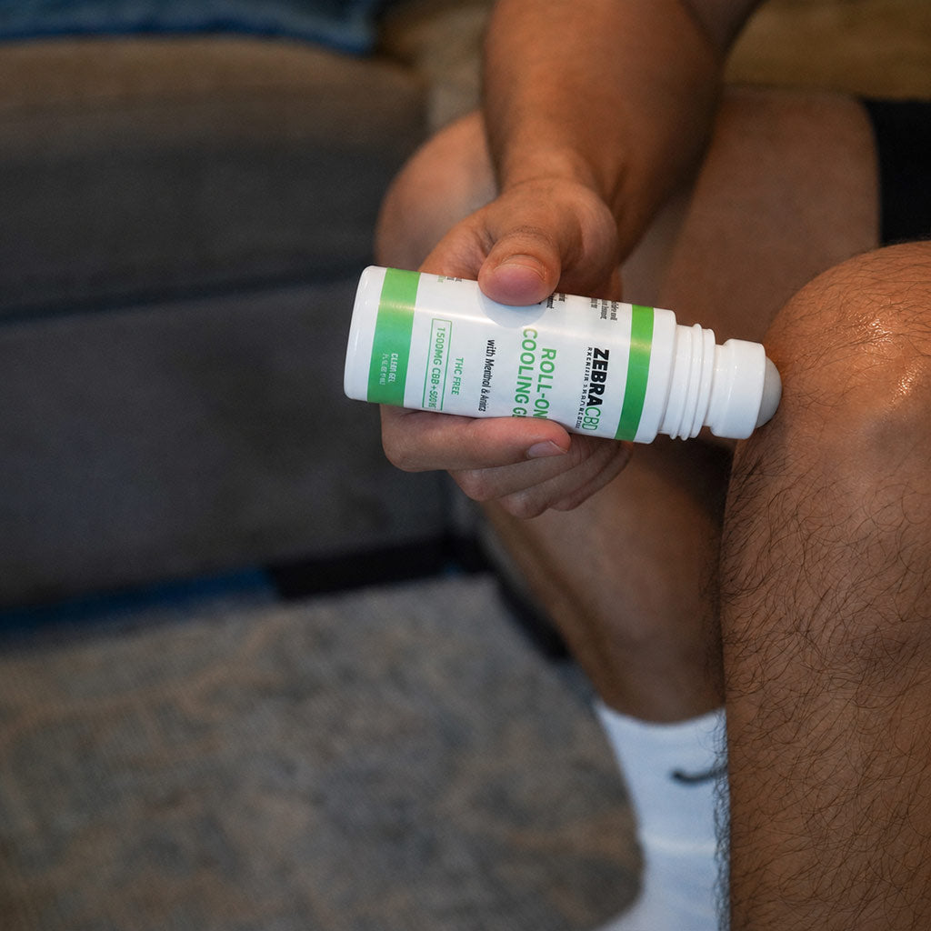 CBD Cooling Roll-On Gel for Muscles & Joints | Zebra CBD
