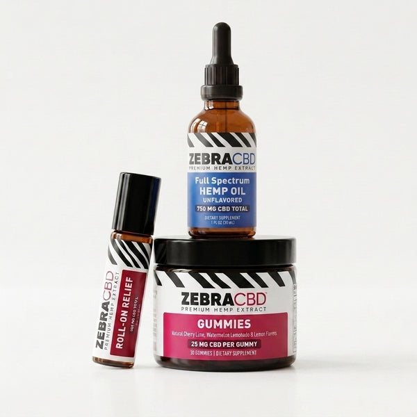 CBD Relaxation Essentials - CBD Oil, Gummies, and Roll On