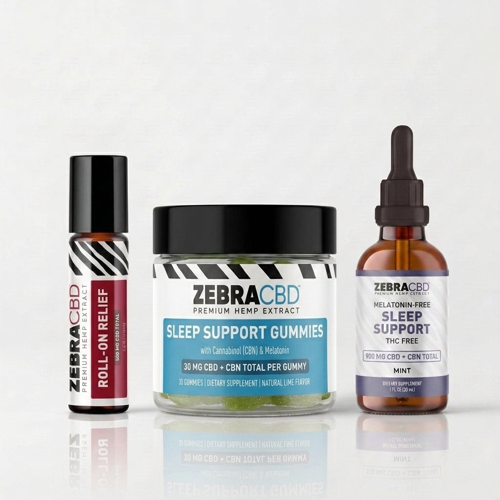  Sleep Reset Bundle - Sleep Oil, Sleep Gummies, and CBD Roll On