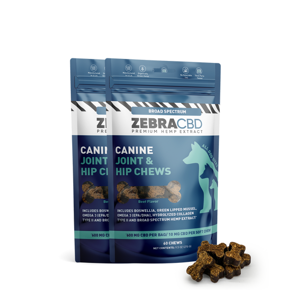 CBD Dog Chews for Joint & Hip Pain - 2 Pack