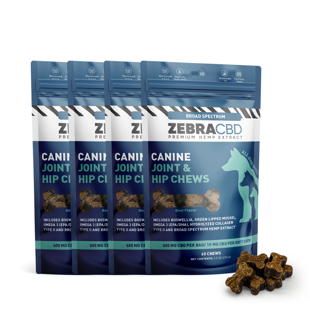 CBD Joint & Hip Chews For Dogs Zebra CBD