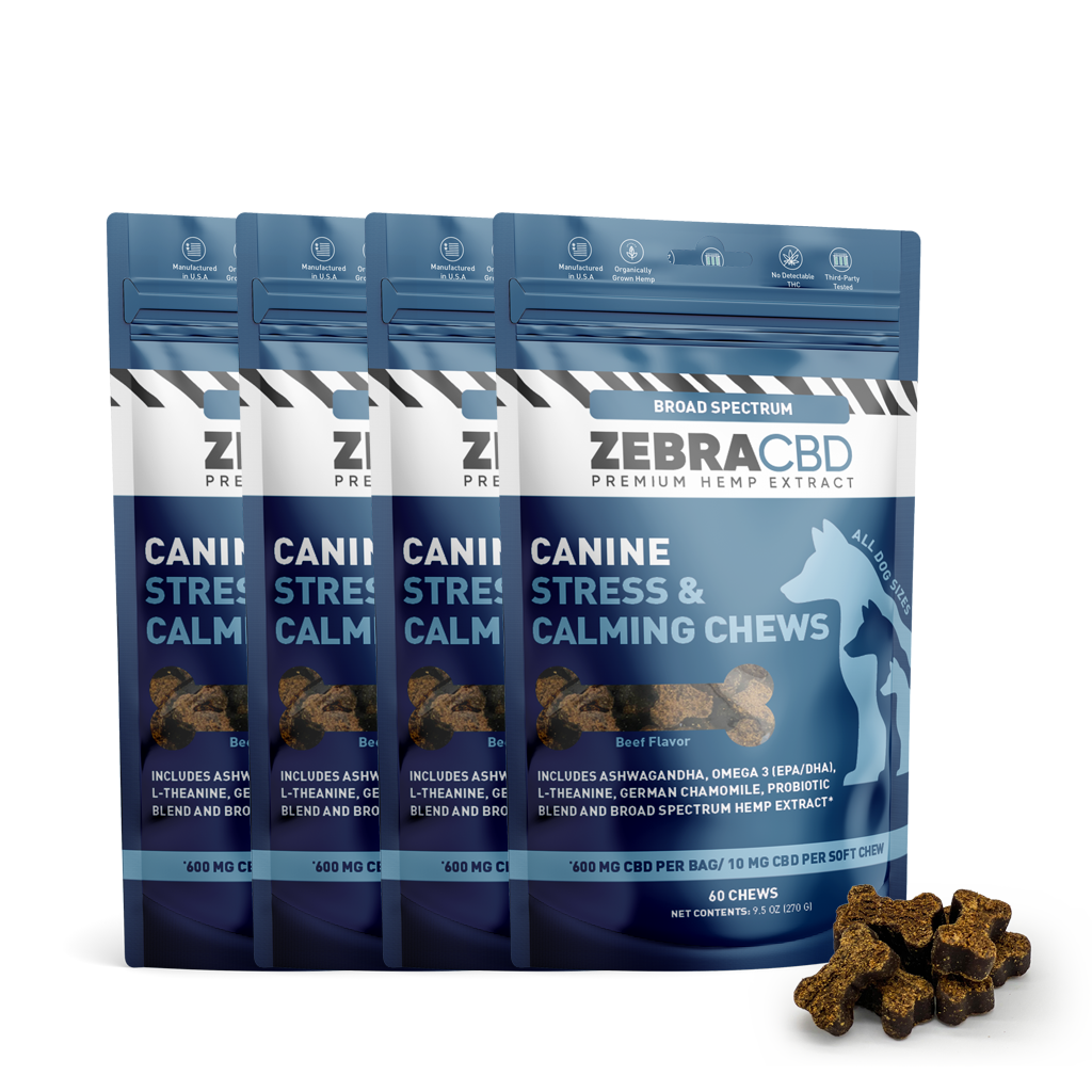 CBD Calming Chews For Dogs Collection Zebra CBD